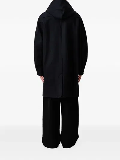 Visvim Hooded Toggle-fastening Coat In Blue