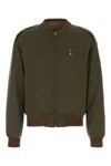 Visvim Olive Green Wool Blend Gunner Down Jacket In Green