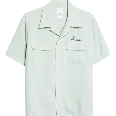 Visvim Judd Embroidered Graphic Camp Shirt In Green