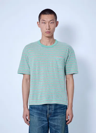 Visvim Jumbo Border Tee In Green
