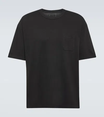 Visvim Jumbo Cotton And Silk T-shirt In Black