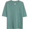 Visvim Jumbo Damaged Oversize Pocket T-shirt In Green