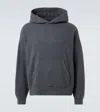 Visvim Boxy Cropped Hoodie With Kangaroo Pocket And Ribbed Details In Gray