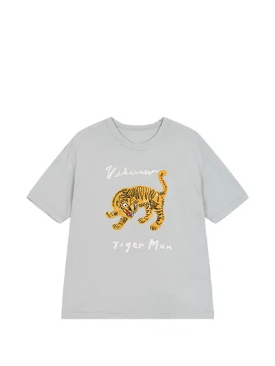 Visvim Jumbo Tiger Man T-shirt In 蓝色