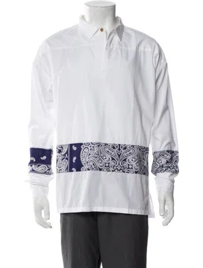 Pre-owned Visvim Kerchief Border Printed Shirt In White