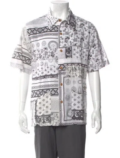 Pre-owned Visvim Ketchum Printed Shirt In White