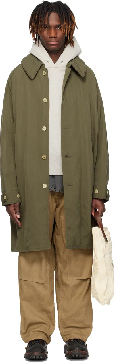 Visvim Khaki Balmat Parka Coat In Olive