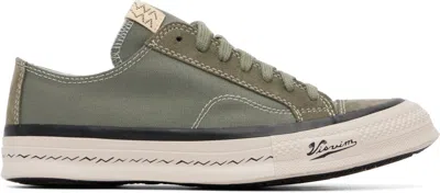 Visvim Khaki Nolan Lo Sneakers In Green