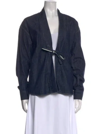 Pre-owned Visvim Kimono Cape In Blue