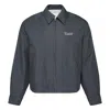 Visvim Kluane Swing Embroidered-logo Jacket In Gray