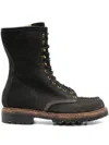 Visvim Lace-up Leather Boots In Black