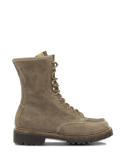 Visvim Beige Horse Leather Boots In Brown