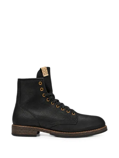 Visvim Lace-up Leather Boots In Black
