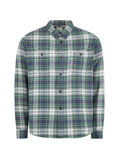 Visvim Larrikan Check Shirt In Green