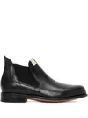 Visvim Leather Chelsea Boots In Black