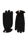 Visvim Leather Gloves In Black