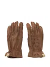 Visvim Leather Gloves In Brown