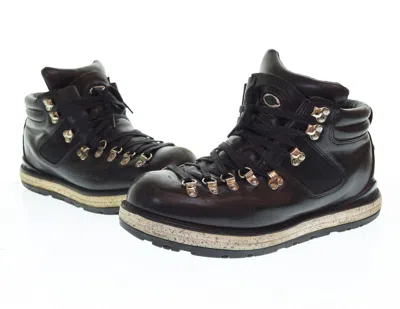 Pre-owned Visvim Leather Serra Talkeetna Hiking Boots In Black