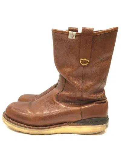 Pre-owned Visvim Leather Western Pecos Side Zip Boots In Brown