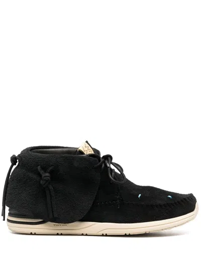 Visvim Mens Black Lhamofolk Lace-up Suede Boots