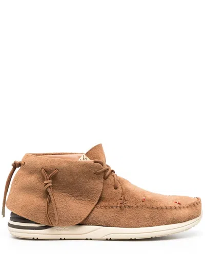 Visvim Lhamo Folk Suede Trainers In Brown