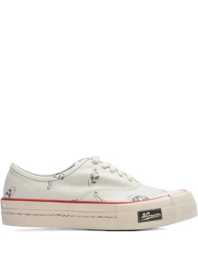 Visvim Logan Deck Lo Roadster Sneakers In Neutral