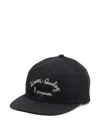Visvim Logo-detail Wool-linen Cap In Black