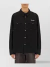 Visvim Logo Embroidered Shirt With Pockets In Black