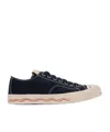 Visvim Seeger Leather And Rubber-trimmed Canvas Sneakers In Black