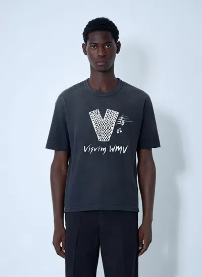 Visvim Logo Motif T-shirt In Black