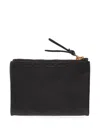 Visvim Logo-debossed Grained Leather Wallet In Black