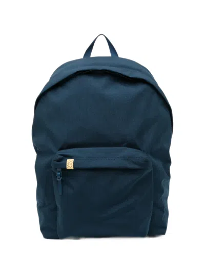 Visvim Logo-patch Backpack In Blue