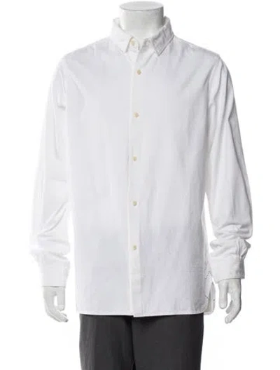 Pre-owned Visvim Long Rider Sashiko Long Sleeve Dress Shirt In White