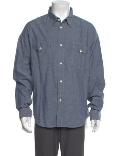 Pre-owned Visvim Long Sleeve Denim Shirt In Blue