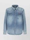 Visvim Long Sleeve Denim Shirt Featuring Chest Pockets In Blue