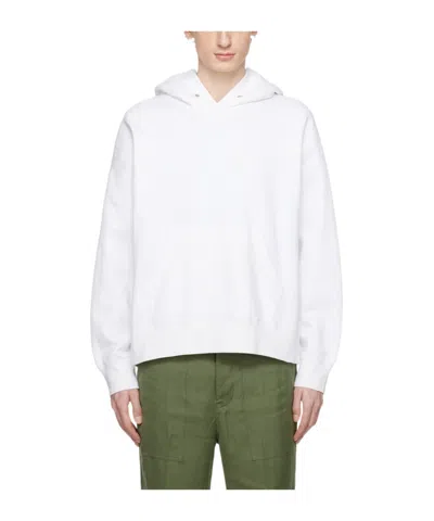 Visvim Long-sleeved Hooded Sweater In White