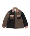 Visvim Long-sleeved Patchwork Casual Jacket In Grey