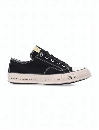 Visvim Low-top Sneakers With Contrasting Stitching And Reinforced Toe Cap In Black