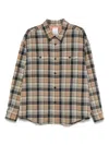 Visvim Checked Wool And Linen-blend Shirt In Neutrals