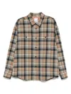Visvim Checked Wool And Linen-blend Shirt In Nude