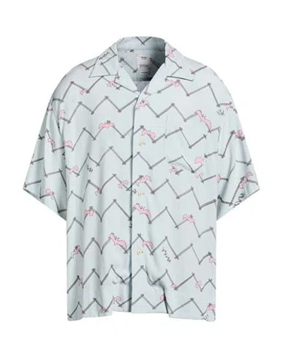 Visvim Man Shirt Sky Blue Size 4 Rayon In Multi