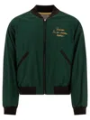 Visvim "hackett" Embroidered Bomber Jacket In Green