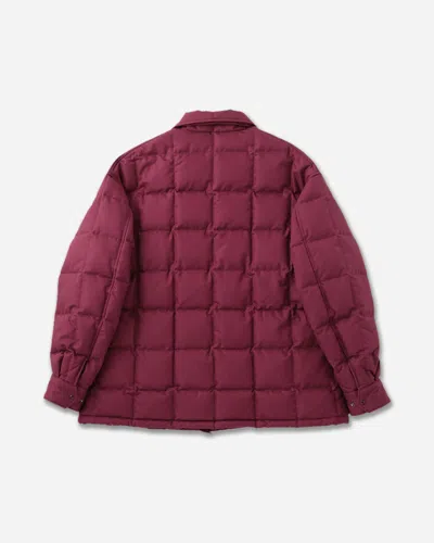 Visvim Men S Coach Down Quilted Jacket Burgundy In Red