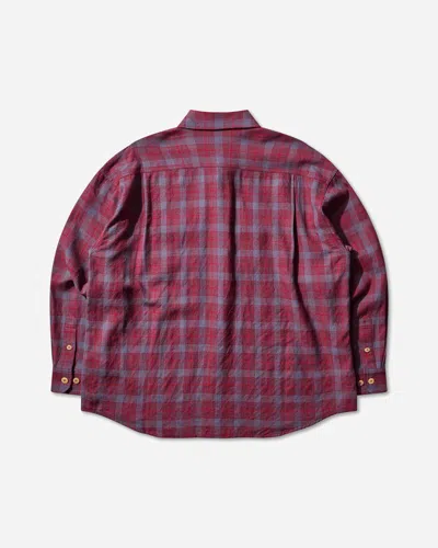 Visvim Men S Lumber Check Longsleeve Shirt In Red