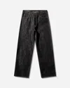 Visvim Men S Social Sculpture 01 Wide Raw Denim Pants Indigo In Black