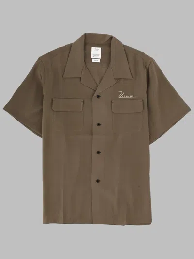 Visvim Men's Short Sleeve Camp Shirt In Brown