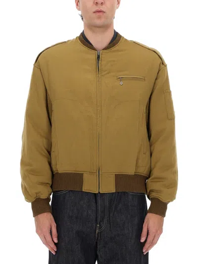 Visvim Men's Wool-linen Bomber Jacket In Brown