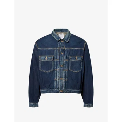 Visvim Mens 101x Faded Denim Jacket In Blue