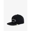 Visvim Mens Black Excelsior Logo-embroidered Wool And Linen-blend Baseball Cap In Blue