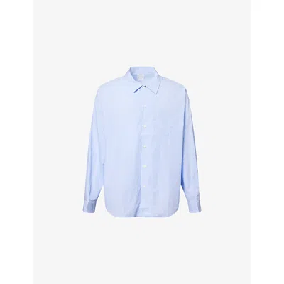 Visvim Mens Blue Strp Hegel Pinstripe Cotton Shirt